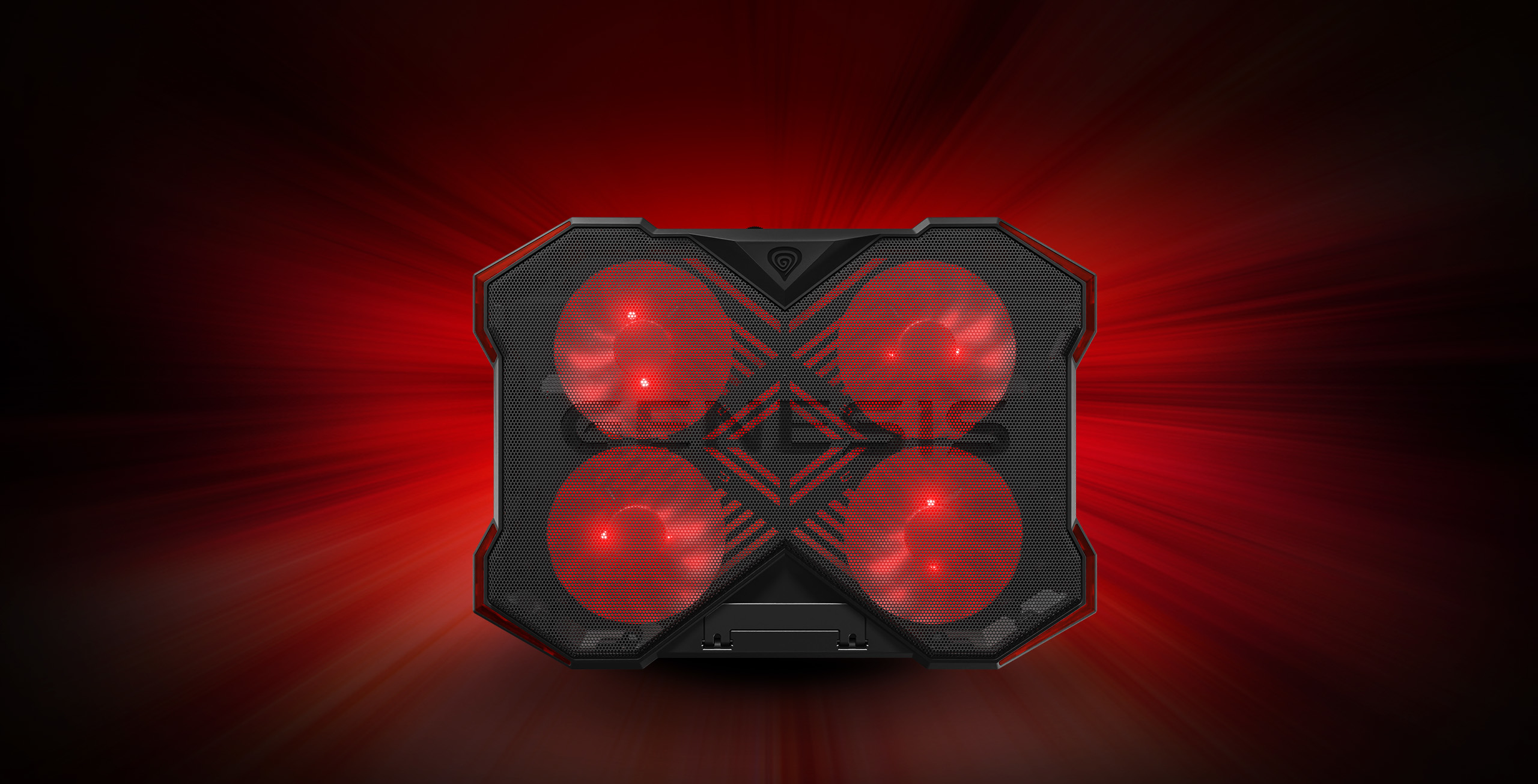 GENESIS Oxid 260 laptop cooling pad 43,9 cm (17.3") 1010 RPM Zwart, Rood - Afbeelding 13