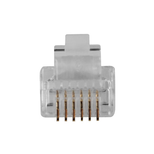 ACT RJ12 (6P/6C) modulaire connector voor ronde kabel met massieve aders - Afbeelding 4