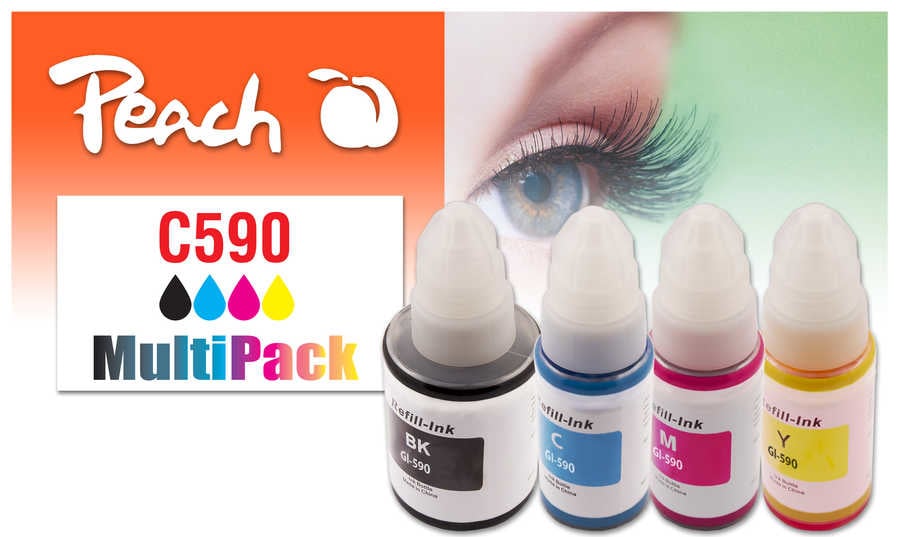 Peach PI100-440 inktcartridge 4 stuk(s) Compatibel Zwart, Cyaan, Magenta, Geel