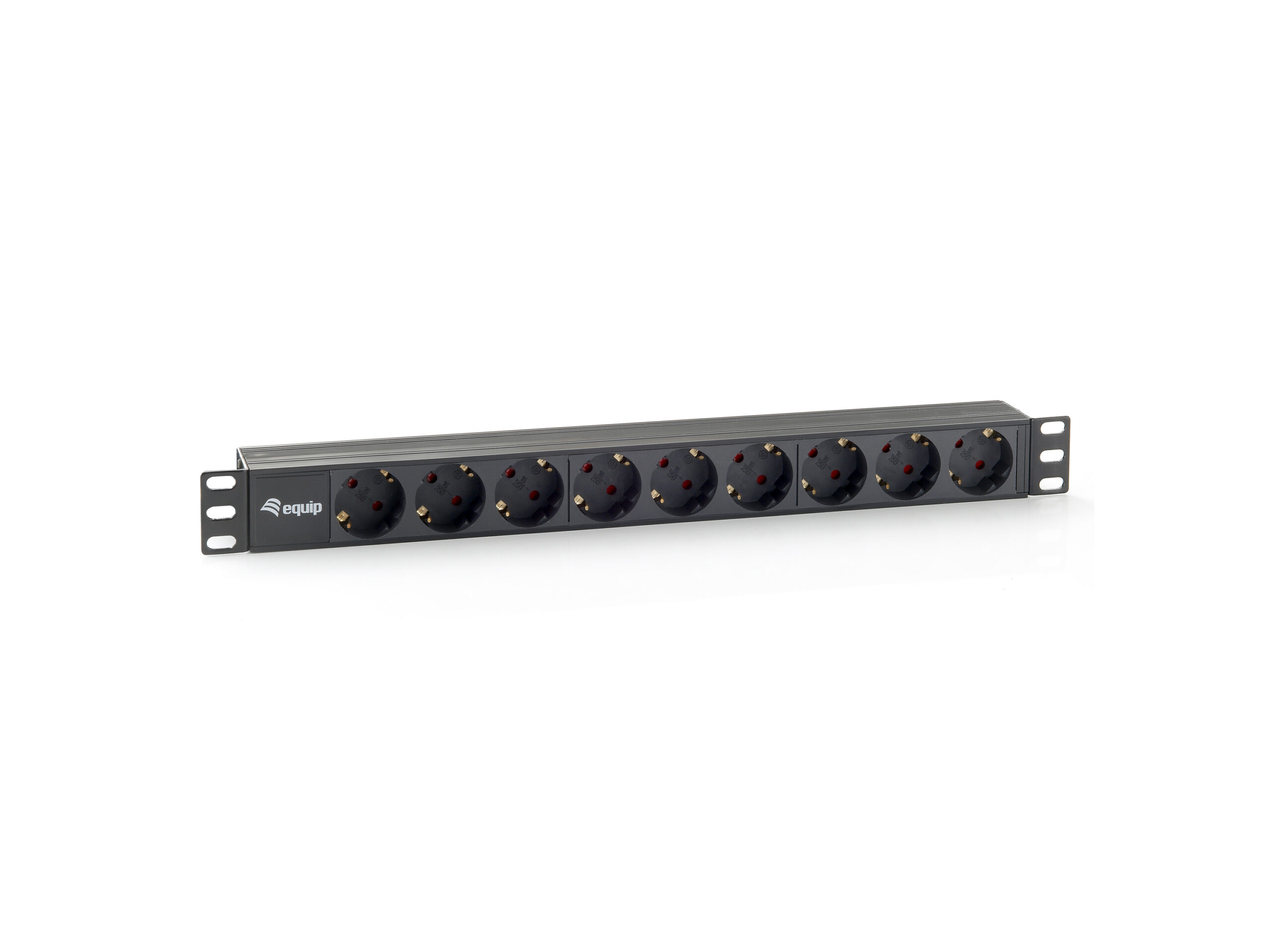 Equip 333282 energiedistributie 9 AC-uitgang(en) 1U Zwart