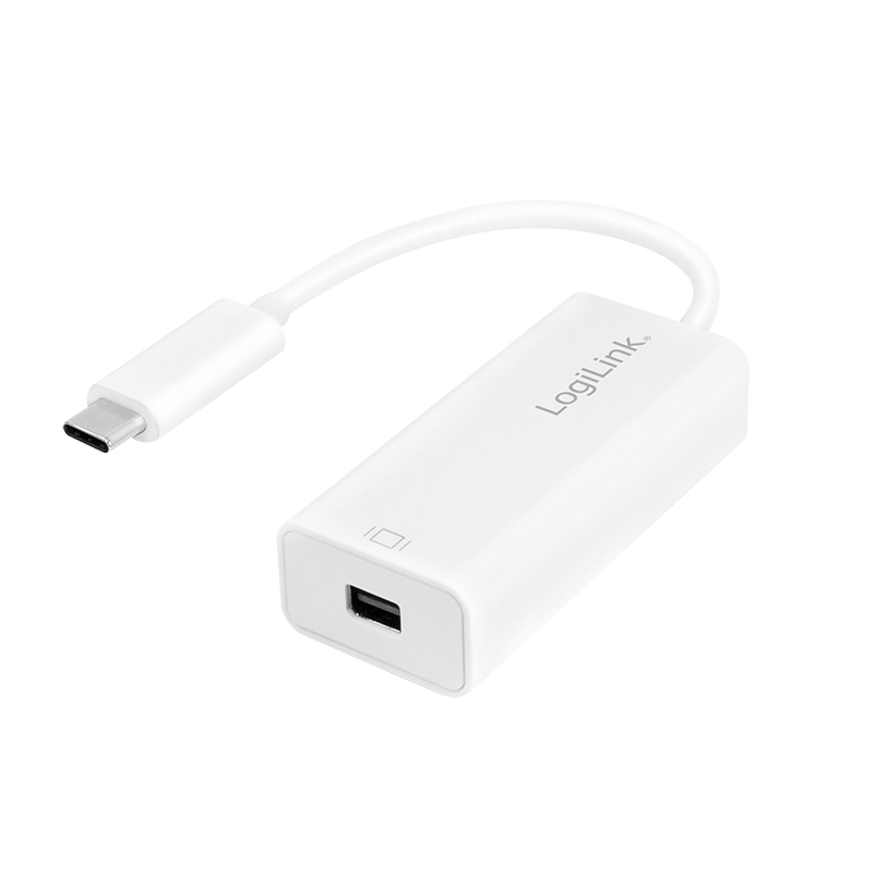 LogiLink UA0360 video kabel adapter 0,15 m USB Type-C Mini DisplayPort Wit