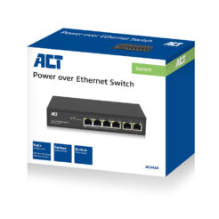 ACT 6-Poorts 10/100Mbps Switch | 4x PoE+ poorten - Afbeelding 5