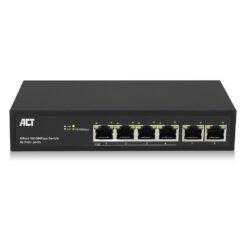 ACT 6-Poorts 10/100Mbps Switch | 4x PoE+ poorten - Afbeelding 4