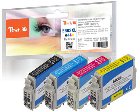 Peach PI200-848 inktcartridge 4 stuk(s) Compatibel Zwart, Cyaan, Magenta, Geel - Afbeelding 2