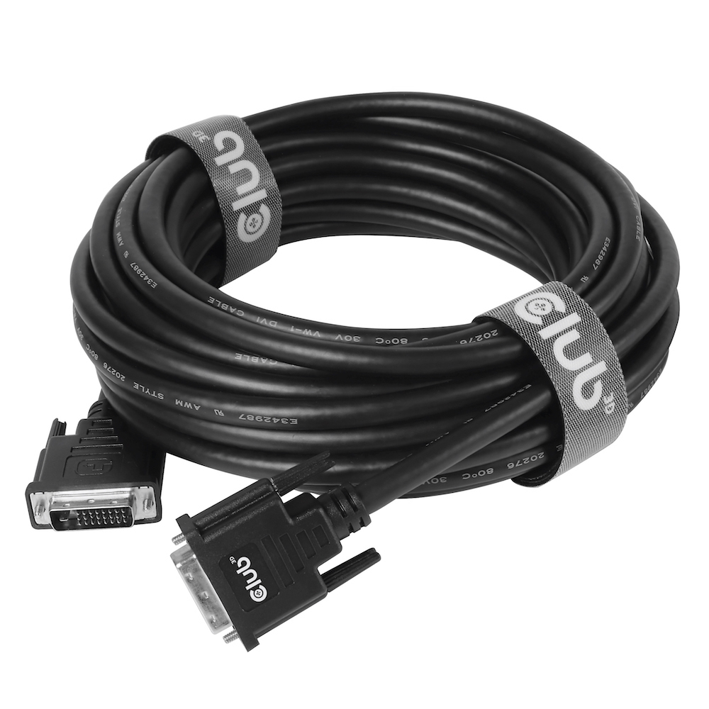 CLUB3D DVI-D Dual Link (24+1) Cable Bidirectional M/M 10m/ - Afbeelding 2