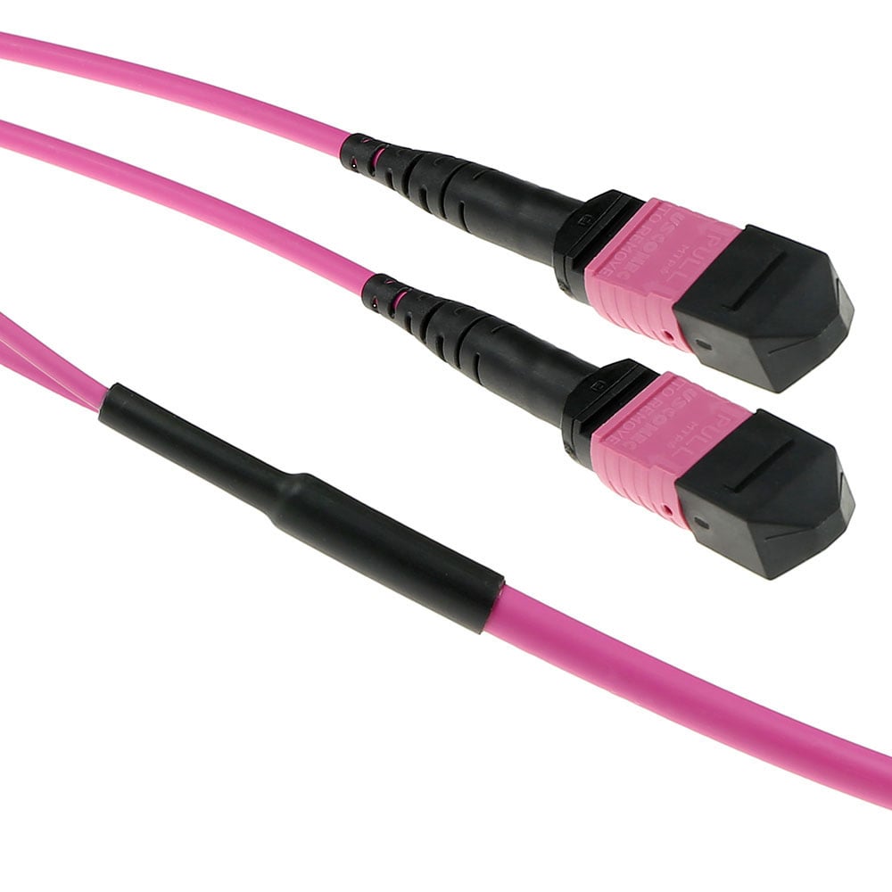 ACT 30 meter Multimode 50/125 OM4(OM3) glasvezel trunkkabel polarity A met 2 MTP/MPO female connectoren per zijde - Afbeelding 3
