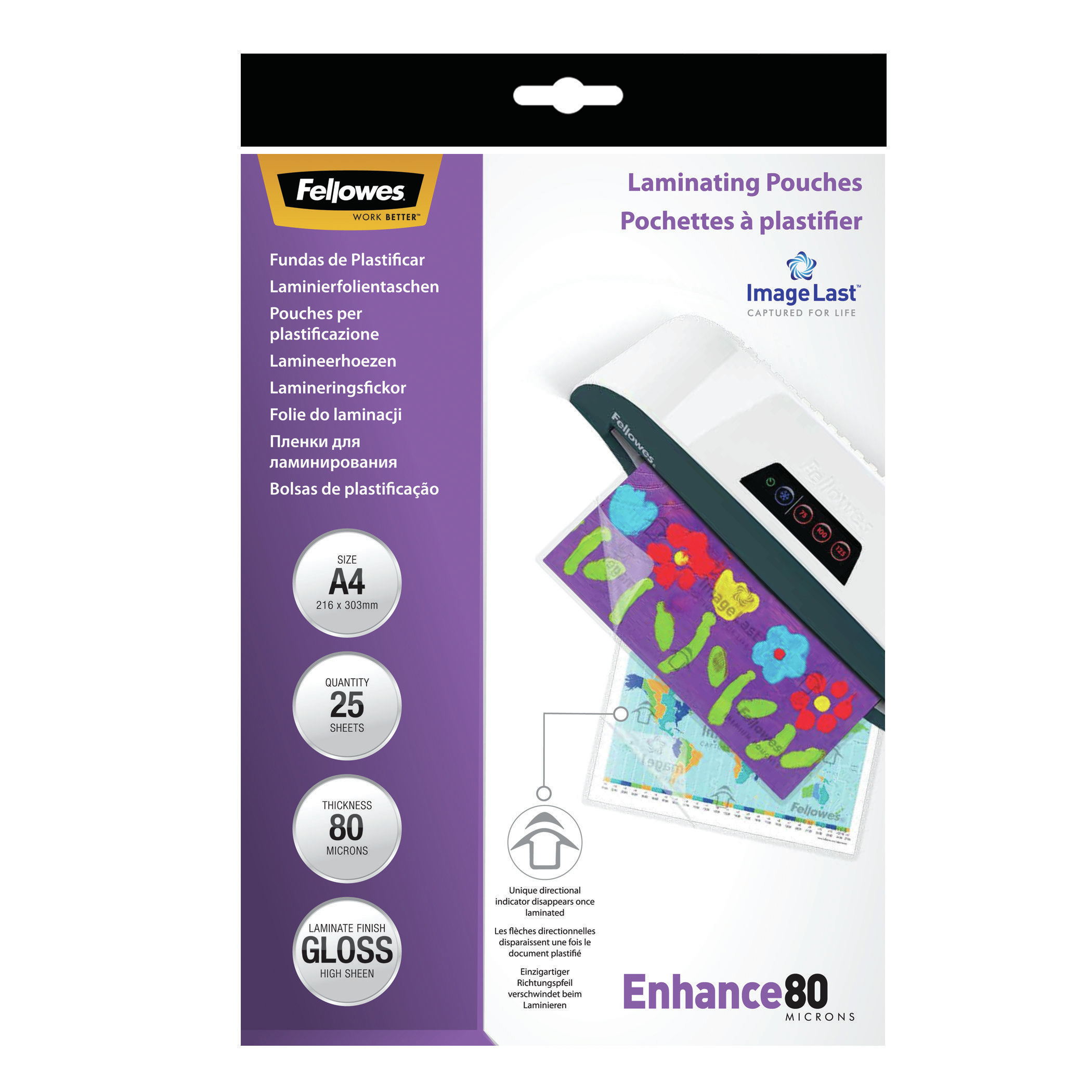 Fellowes ImageLast 80 micron lamineerhoes glanzend A4-25pk - Afbeelding 3