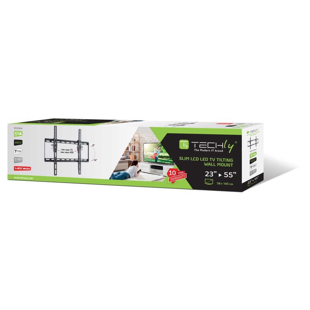 Techly ICA-PLB 161M tv-bevestiging 139,7 cm (55") Zwart - Afbeelding 3