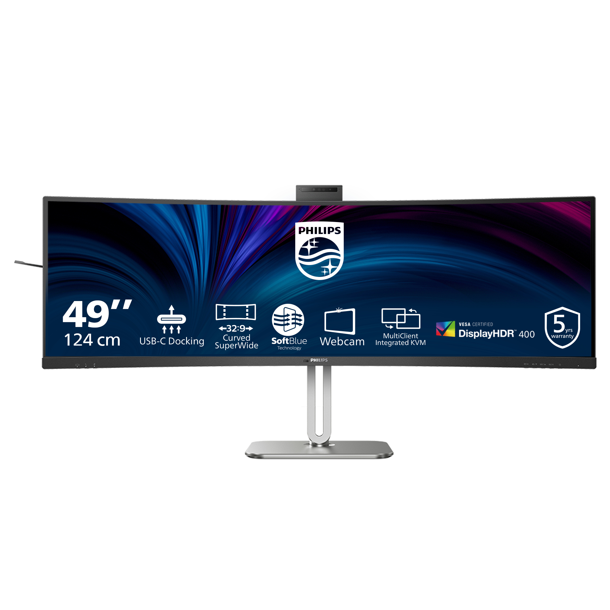Philips 49B2U6900CH/00 computer monitor 124 cm (48.8") 5120 x 1440 Pixels Dual QHD LCD Zwart - Afbeelding 2