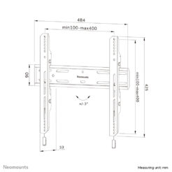 Neomounts WL30S-850BL14 TV-beugel wand 40-75" - vlak - vergrendelbaar - snelle installatie - Afbeelding 20