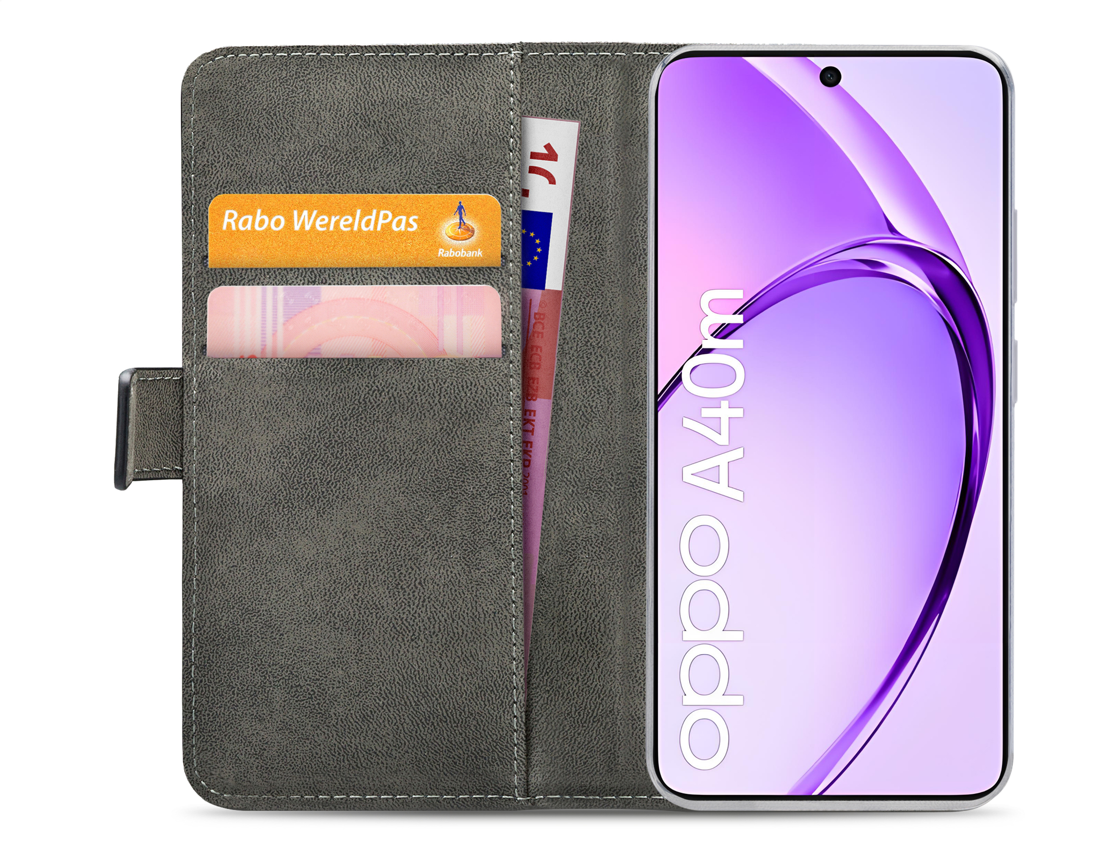 Mobilize Classic Gelly Wallet Book Case OPPO A40/A40m/A60 5G Black - Afbeelding 3