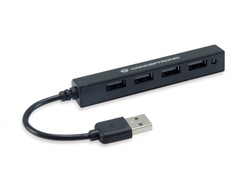 Conceptronic HUBBIES05B interface hub USB 2.0 480 Mbit/s Zwart - Afbeelding 2