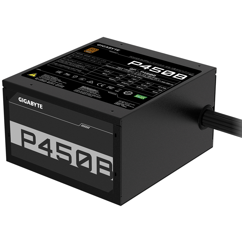 GIGABYTE P450B power supply unit 450 W 20+4 pin ATX ATX Zwart - Afbeelding 5
