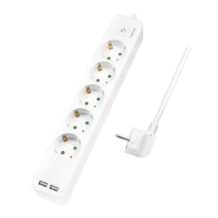 LogiLink LPS249U power uitbreiding 1,5 m 5 AC-uitgang(en) Binnen Wit - Afbeelding 2