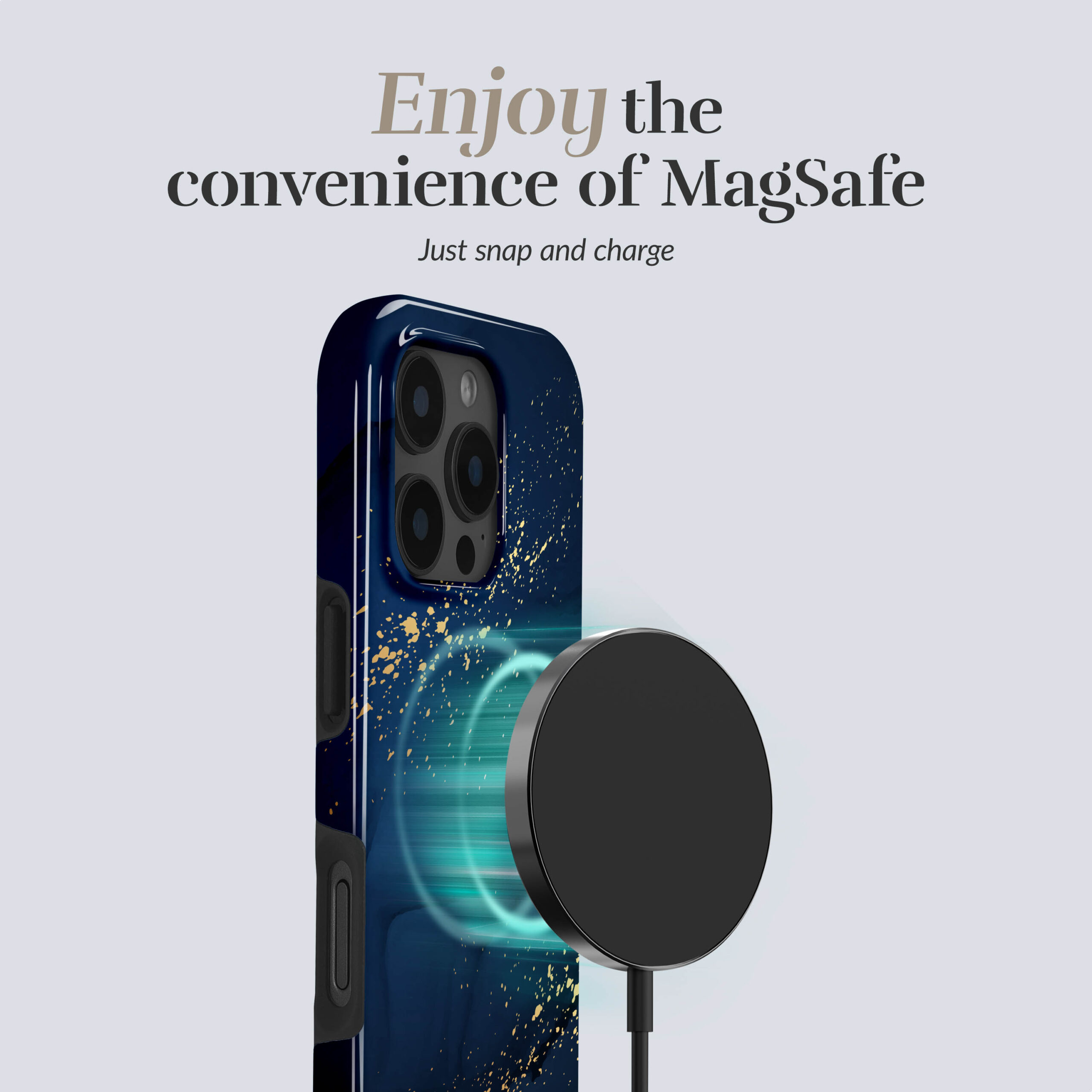 MIO Midnight Sparkle Magsafe Compatible for iPhone 16 - Afbeelding 2