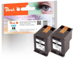 Peach 319611 inktcartridge 2 stuk(s) Compatibel Normaal rendement Zwart