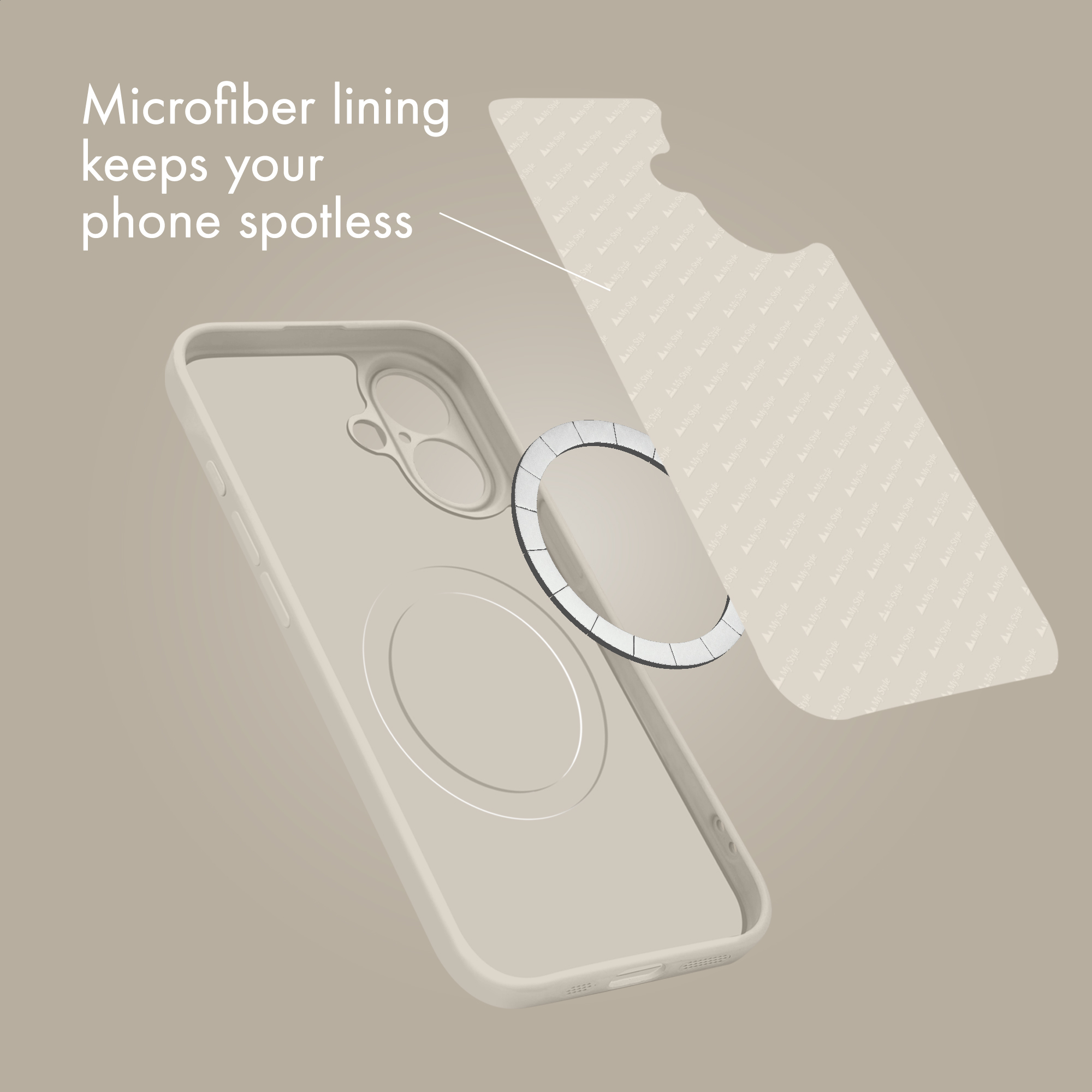 My Style Protective Flex Magsafe Compatible Case for Apple iPhone 7/8/SE (2020/2022) Antique White - Afbeelding 6