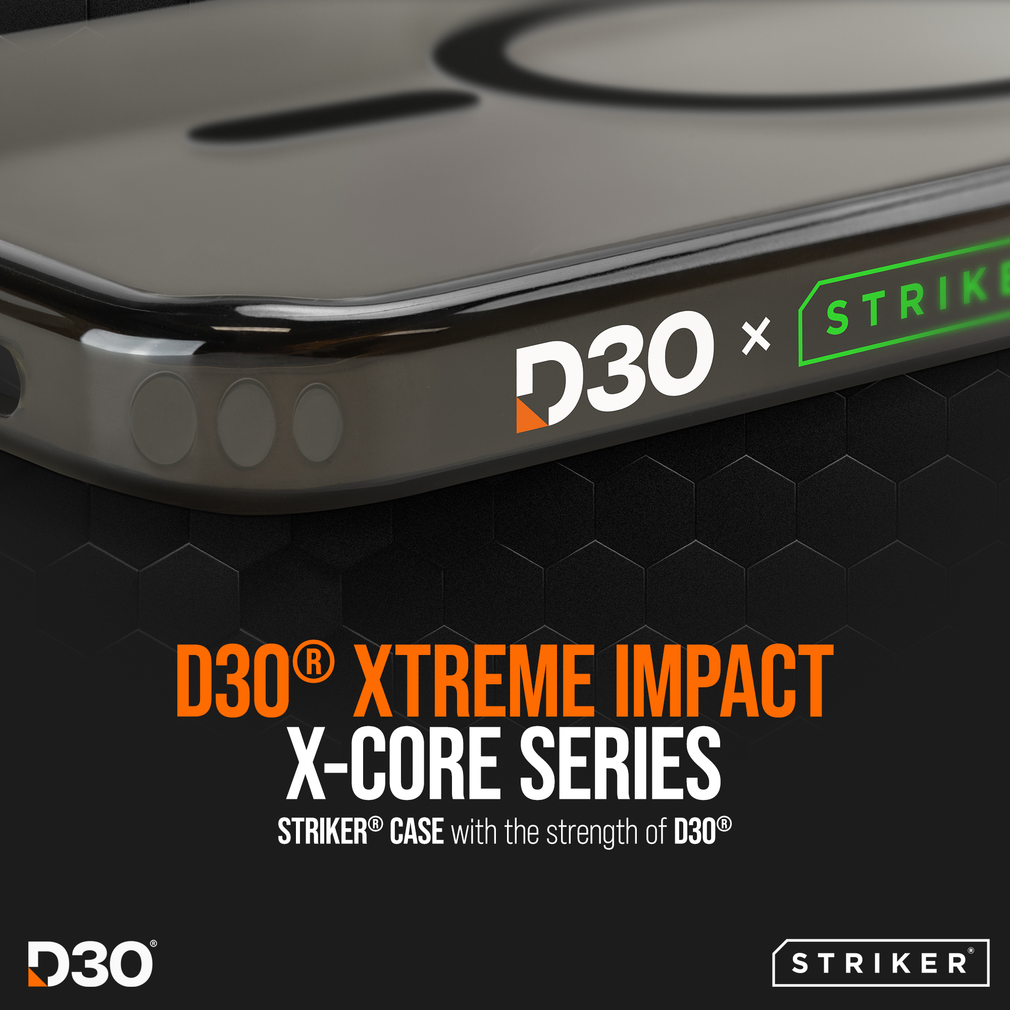 Striker X-Core - D3O Xtreme Impact Mag Case PRO - Black - Apple iPhone 16 - Afbeelding 3