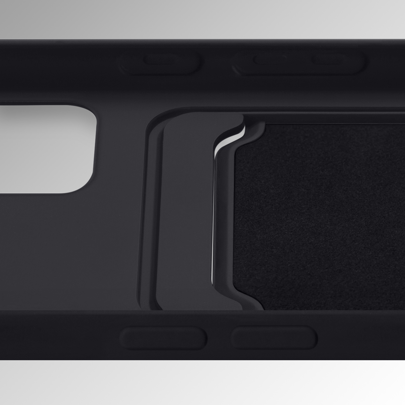 Mobilize Rubber Gelly Card Case Apple iPhone 17 Pro Matt Black - Afbeelding 2