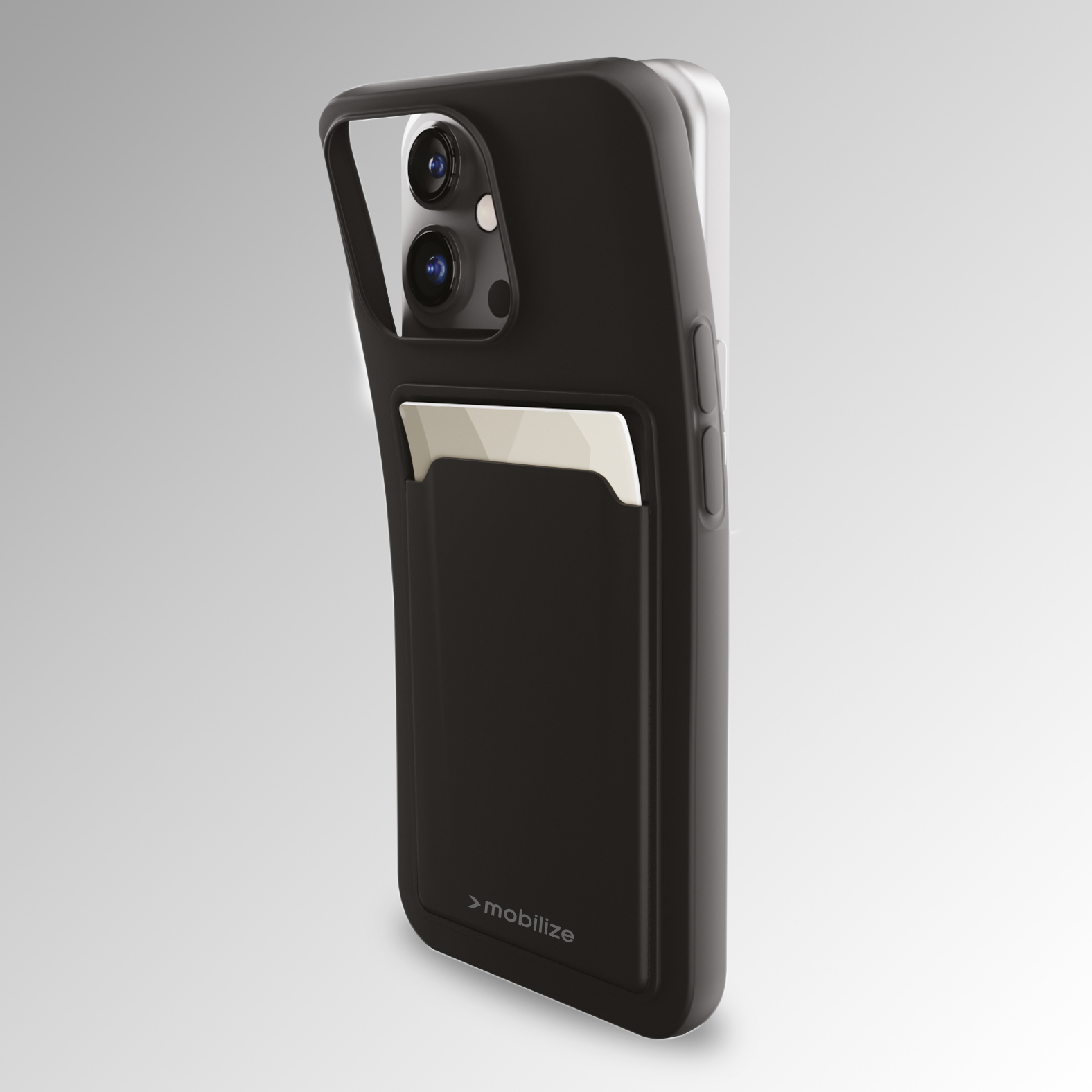 Mobilize Rubber Gelly Card Case Apple iPhone 17 Pro Max Matt Black - Afbeelding 3