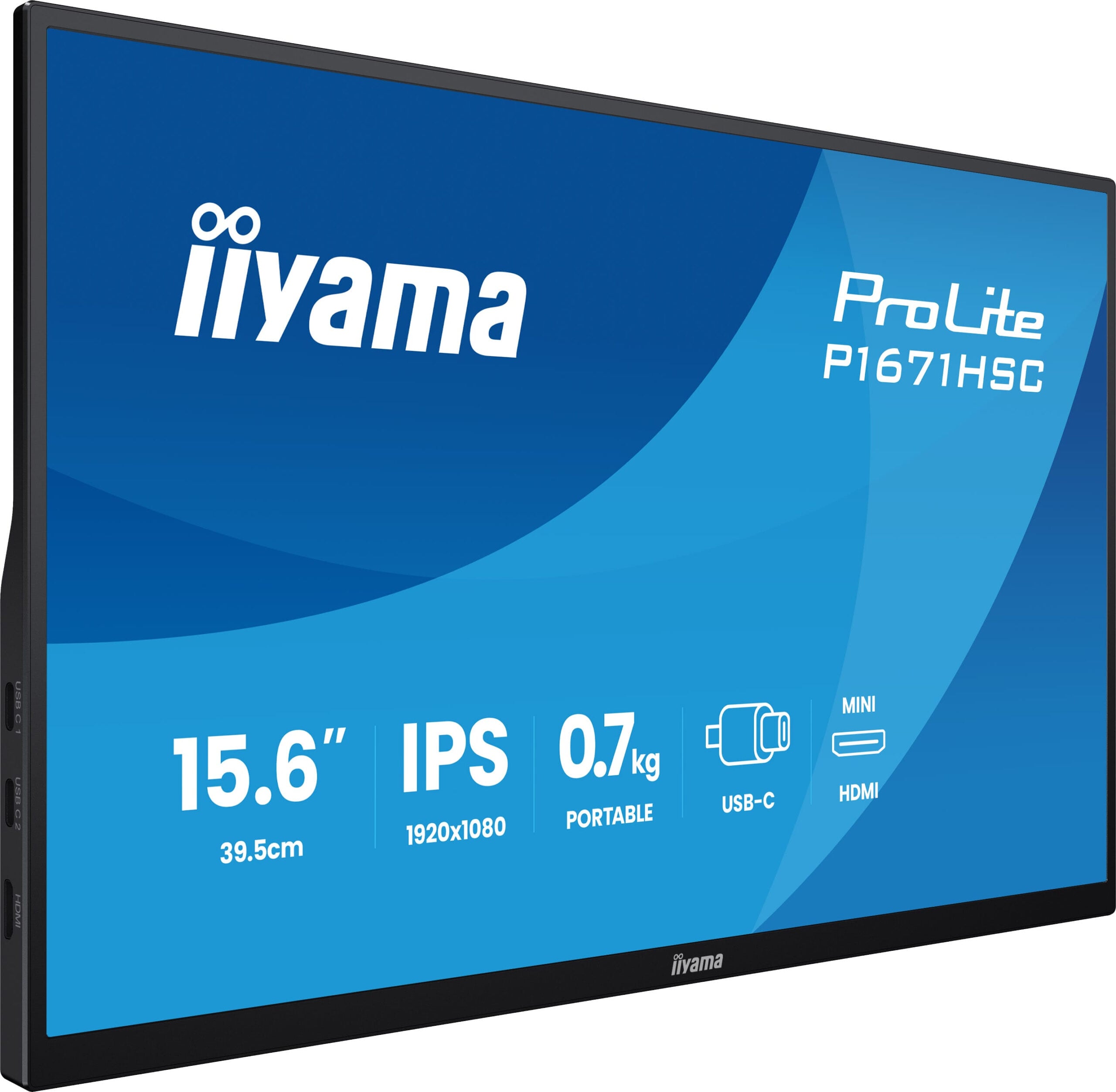 iiyama ProLite P1671HSC-B1 computer monitor 39,6 cm (15.6") 1920 x 1080 Pixels Full HD LED Zwart - Afbeelding 4