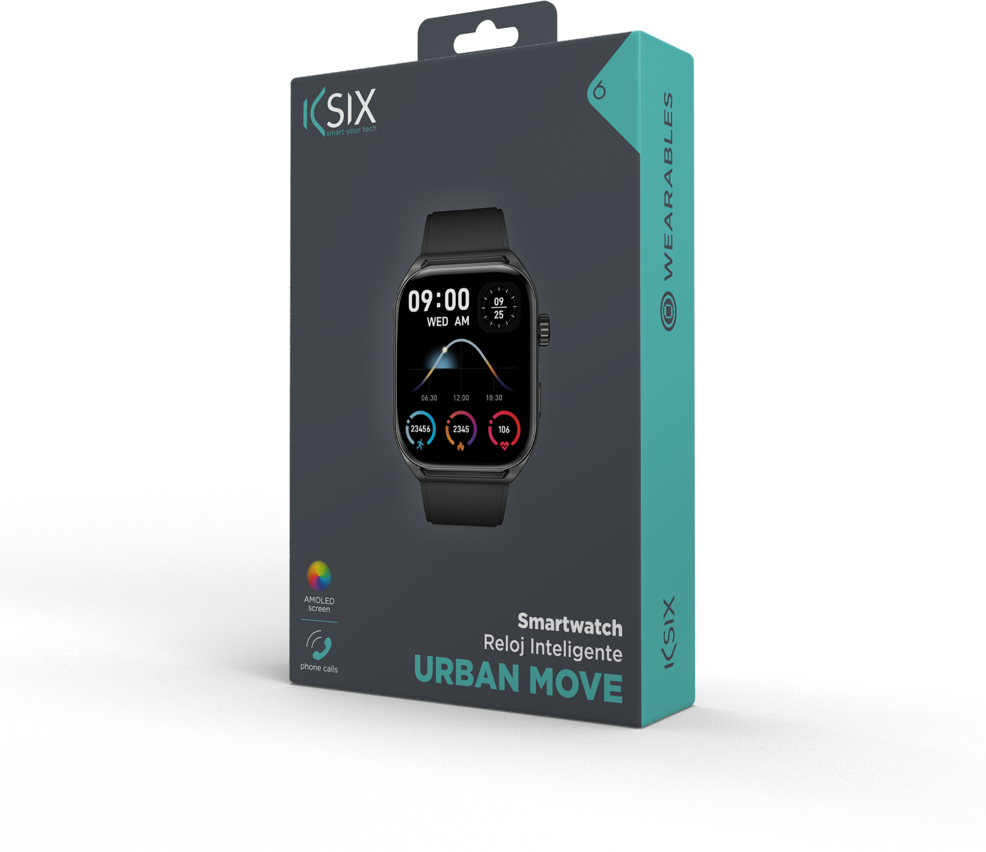 KSIX Urban Move Smartwatch Black - Afbeelding 5