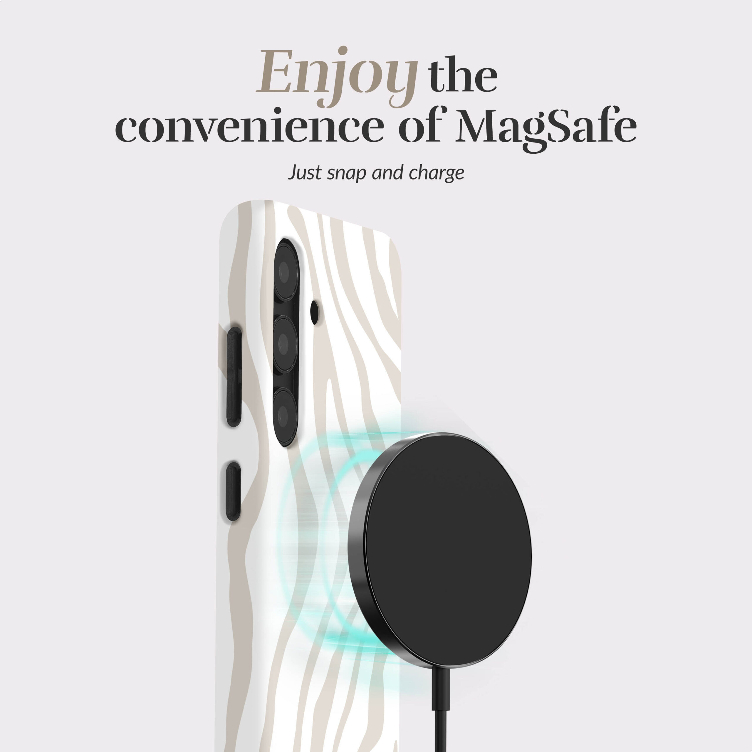 MIO Sandy Zebra Magsafe Compatible for Samsung S25 FE 5G - Afbeelding 2