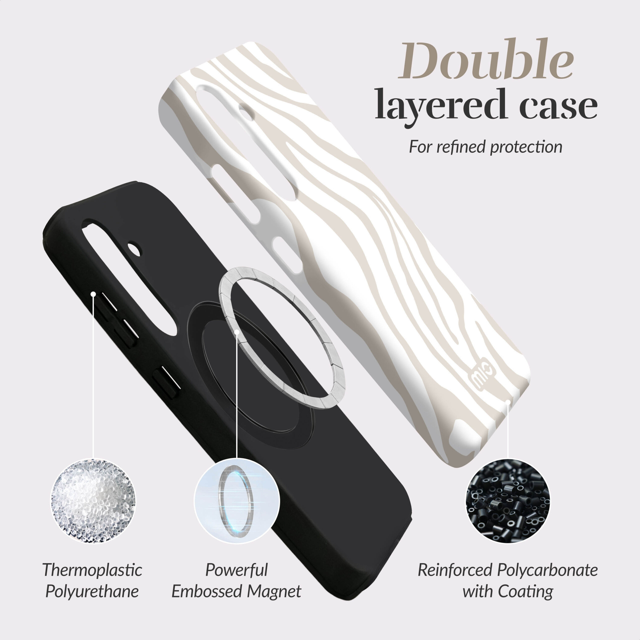 MIO Sandy Zebra Magsafe Compatible for Samsung S25 FE 5G - Afbeelding 5