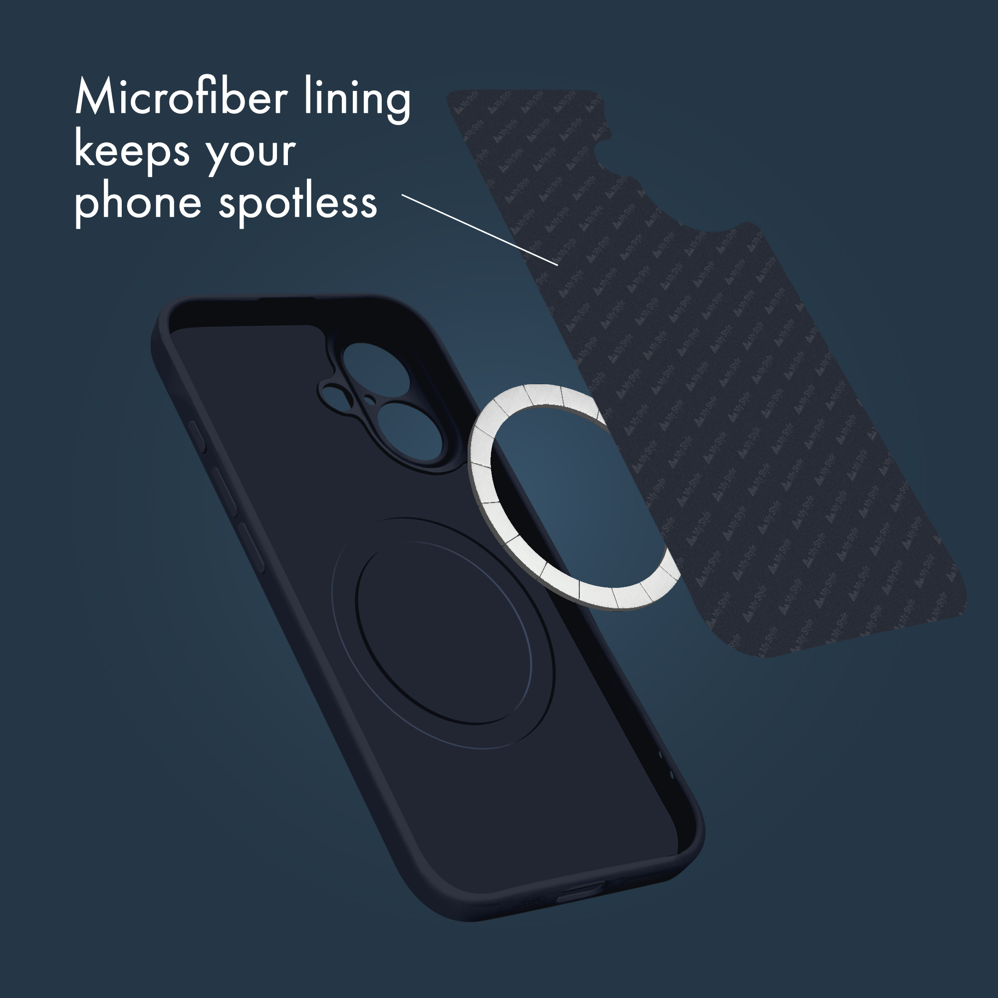 My Style Protective Flex Magsafe Compatible Case for iPhone 17 Pro Midnight Blue - Afbeelding 6