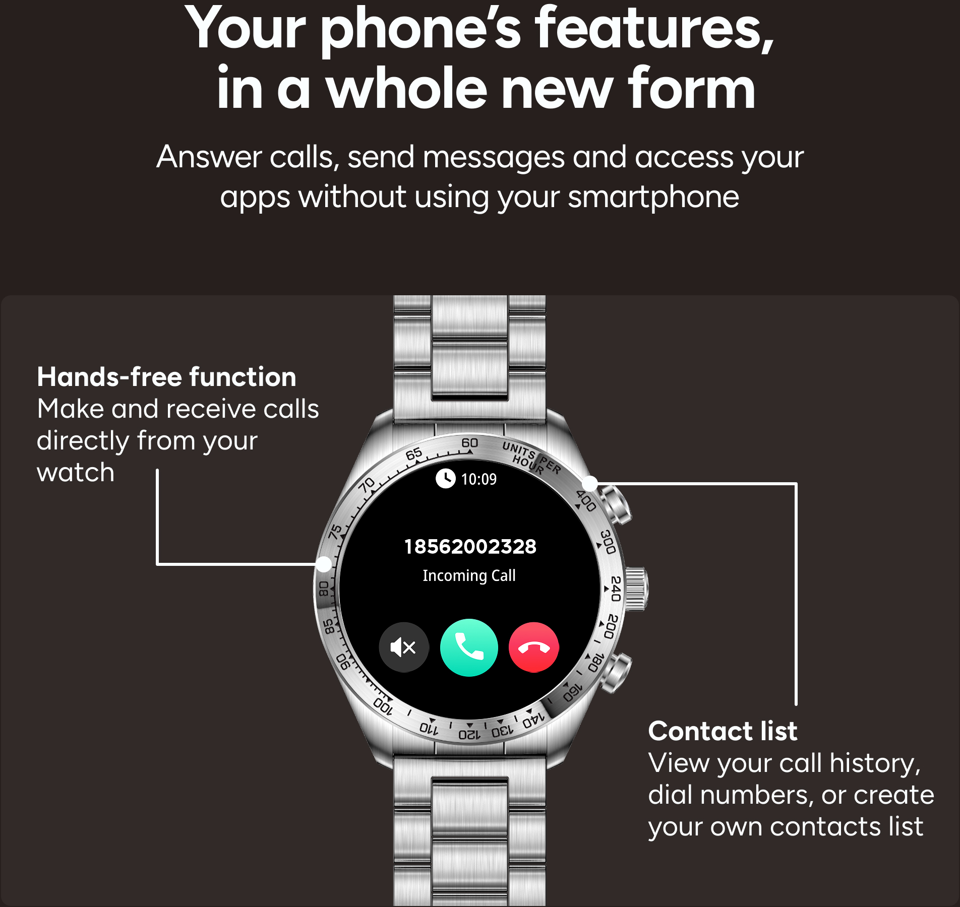 KSIX Smartwatch Elite with AMOLED-display Silver - Afbeelding 4
