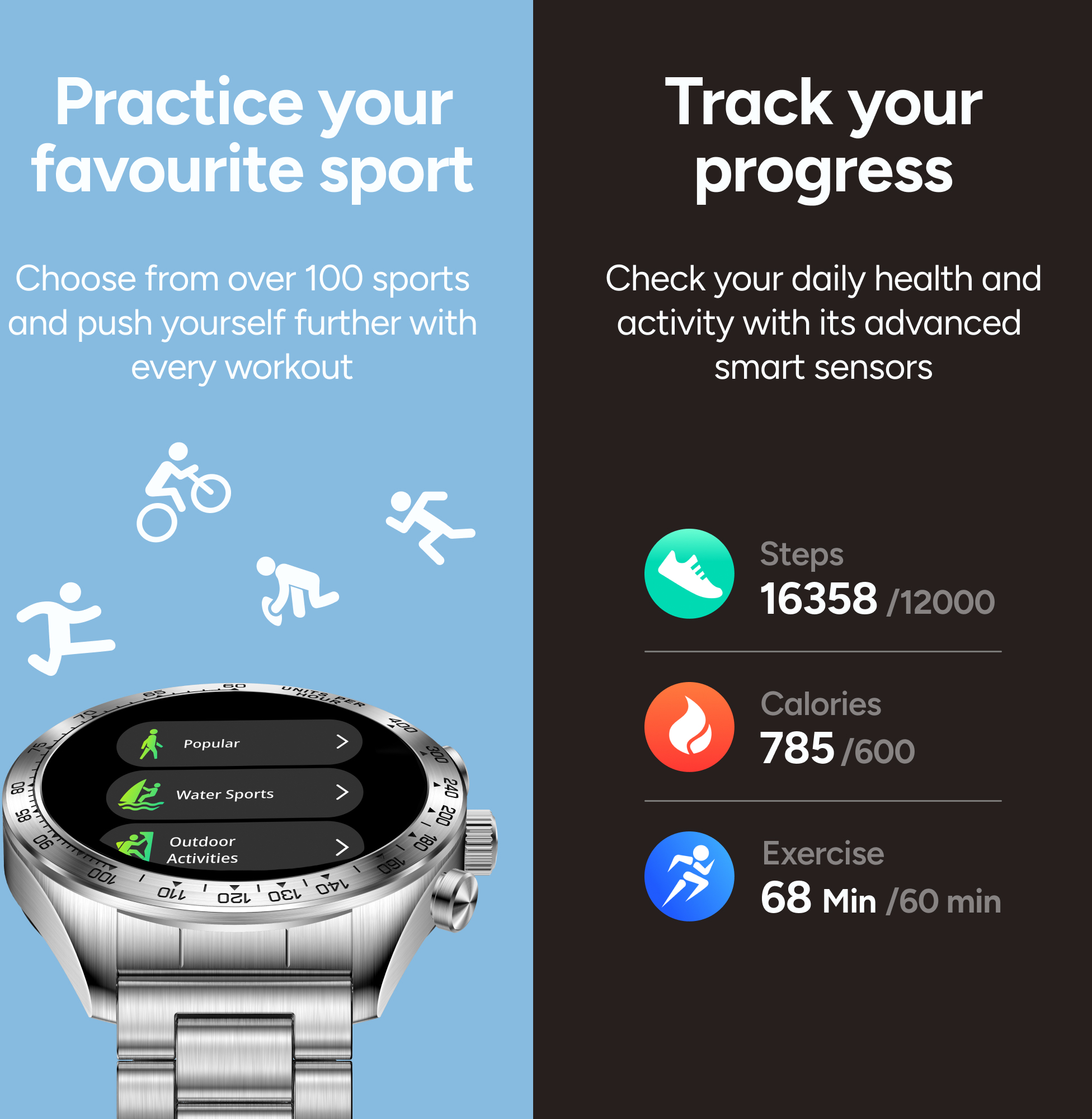 KSIX Smartwatch Elite with AMOLED-display Silver - Afbeelding 6