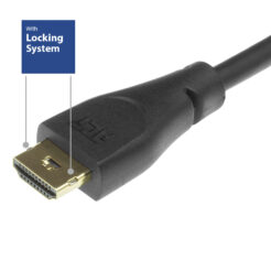 ACT 0,90 meter HDMI 4K Premium Certified Locking kabel v2.0 HDMI-A male - HDMI-A male - Afbeelding 4