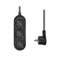 LogiLink LPS261 power uitbreiding 1,5 m 3 AC-uitgang(en) Binnen Zwart, Wit - Afbeelding 3