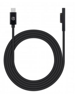 Manhattan USB-C naar Microsoft Surface oplaadkabel, 1,8 m, mannelijk naar mannelijk, 15V/3A, alleen laden (geen data), zwart, levenslange garantie - Afbeelding 5