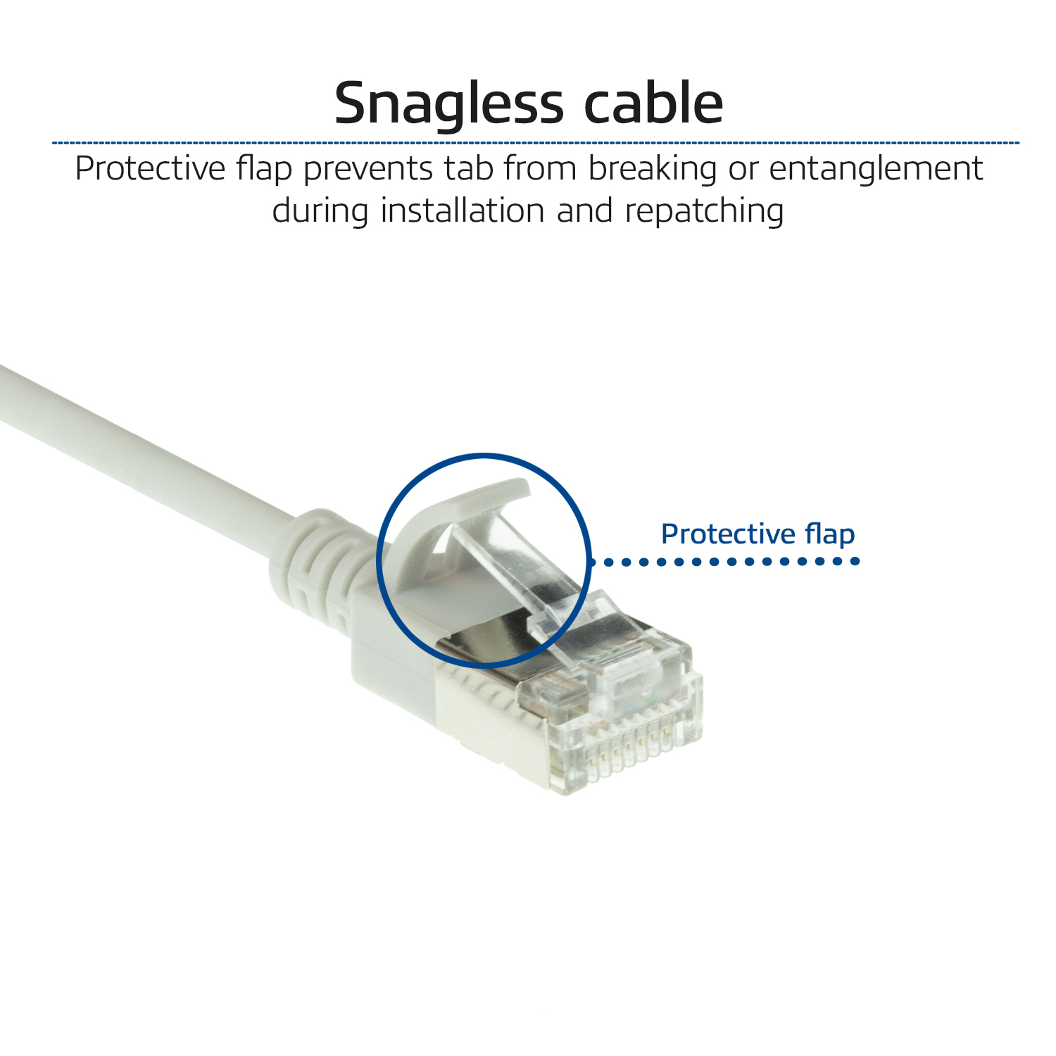 ACT Grijze 2 meter LSZH U/FTP CAT6A datacenter slimline patchkabel snagless met RJ45 connectoren - Afbeelding 6