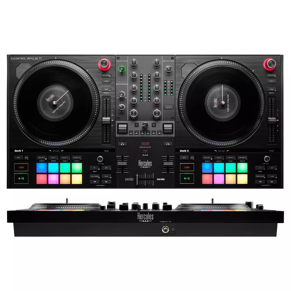 Hercules INPULSE T7 Vinyl-scratcher Zwart