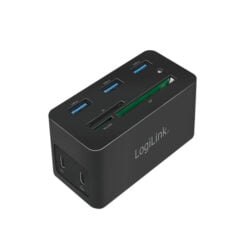 LogiLink UA0370 laptop dock & poortreplicator Bedraad USB 3.2 Gen 1 (3.1 Gen 1) Type-C Zwart