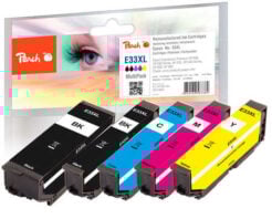 Peach 319803 inktcartridge 5 stuk(s) Origineel Hoog (XL) rendement Zwart, Cyaan, Magenta, Geel