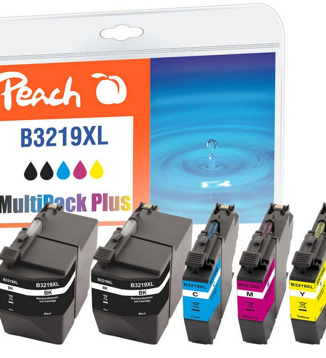 Peach 320288 inktcartridge 5 stuk(s) Compatibel Hoog (XL) rendement Zwart, Cyaan, Magenta, Geel