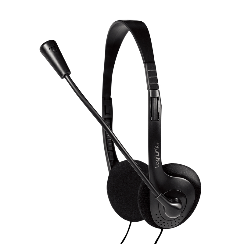 LogiLink HS0052 hoofdtelefoon/headset Bedraad Hoofdband Kantoor/callcenter Zwart - Afbeelding 2