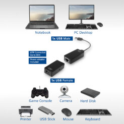 ACT USB Extender set over UTP, tot 50 meter - Afbeelding 8