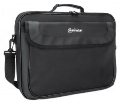 Manhattan Cambridge laptoptas 15,6", laptoptas met volledige opening, zwart, LAGE KOSTEN, accessoirevak + achtervak, afneembare schouderriem, clamshell, equivalent aan Targus TAR300, 3 jaar garantie - Afbeelding 3