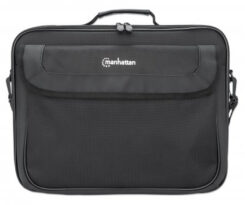 Manhattan Cambridge laptoptas 15,6", laptoptas met volledige opening, zwart, LAGE KOSTEN, accessoirevak + achtervak, afneembare schouderriem, clamshell, equivalent aan Targus TAR300, 3 jaar garantie - Afbeelding 4