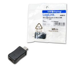 LogiLink AU0010 tussenstuk voor kabels Micro USB Mini USB Zwart - Afbeelding 3
