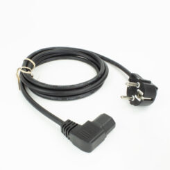 ACT Netsnoer CEE7/7 male (haaks) - C15 (haaks links) IEC60320 zwart 2 m - Afbeelding 3