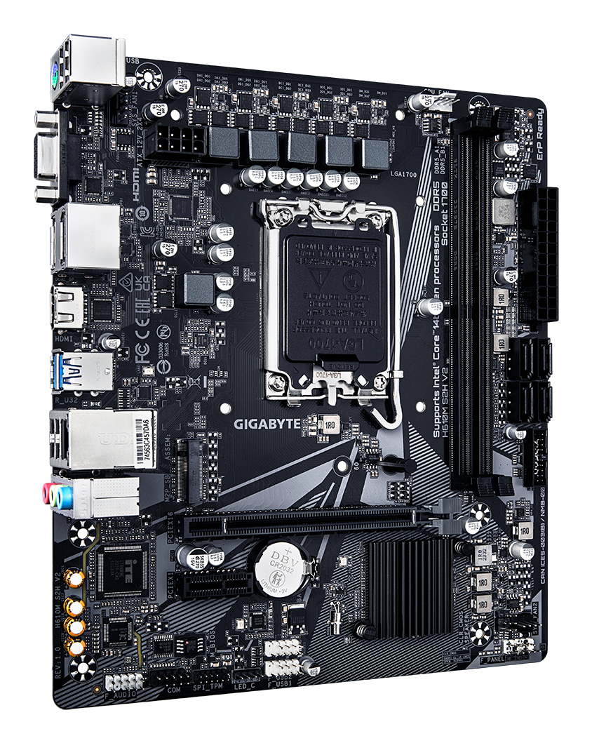 GIGABYTE H610M S2H V2 moederbord Intel H610 Express LGA 1700 micro ATX - Afbeelding 4