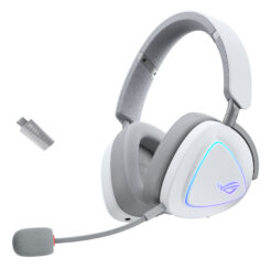 ASUS ROG Delta II Headset Bedraad en draadloos Hoofdband Gamen USB Type-C Bluetooth Wit
