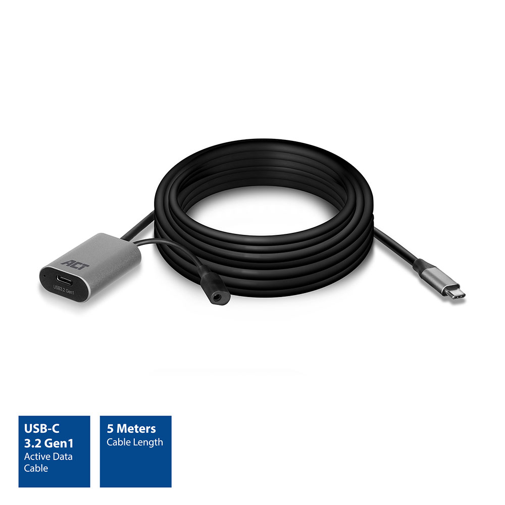 ACT USB-C 3.0 verlengkabel met signaalversterker, 5 meter - Afbeelding 3