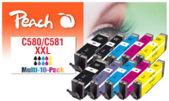 Peach PI100-437 inktcartridge 10 stuk(s) Compatibel Extra (Super) hoog rendement Zwart, Cyaan, Magenta, Foto blauw, Geel - Afbeelding 2
