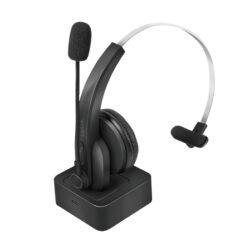 LogiLink BT0059 hoofdtelefoon/headset Draadloos Hoofdband Kantoor/callcenter Bluetooth Oplaadhouder Zwart